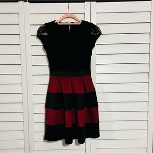 Speechless XS red black mini dress lace overlay prom goth romantic girlhoodcore